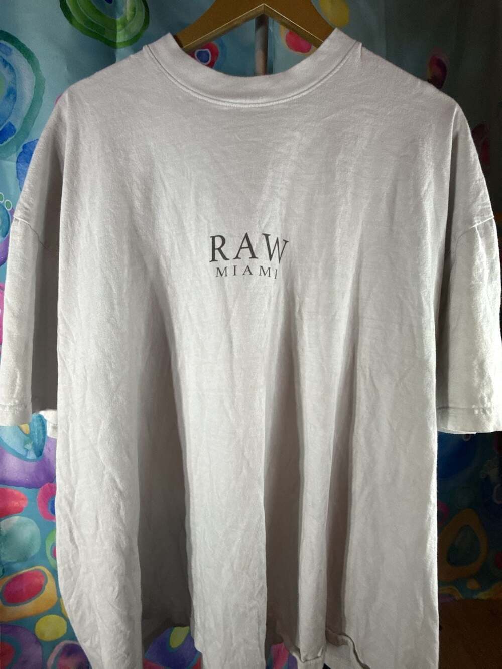 Los Angeles Apparel Raw Miami 2022 Palm Tree Graphic T-Shirt 2XL